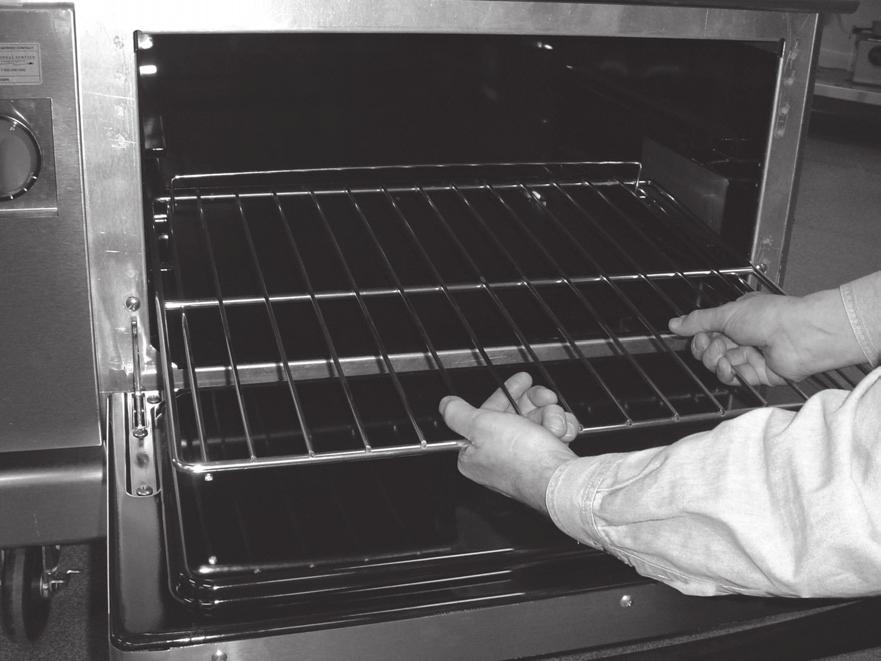 STANDARD OVEN CLEANING AFTER EACH USE AND DAILY Once the oven has cooled, wipe off any spill over in the oven cavity or door assembly immediately.