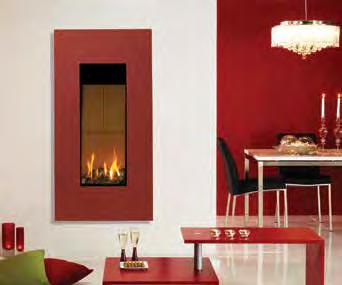Coloured Frame Options Studio 22 Steel in Metallic Red, Glass Fronted with Log-effect fuel bed Studio 2 Bauhaus in Metallic Bronze, Glass Fronted with Log-effect fuel bed and Vermiculite lining