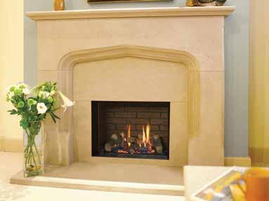 Riva2 500 Edge Riva2 500 Edge with Black Reeded lining shown with Valencia Crema Polished fireplace tile surround Riva2 500 Edge with Brick-effect lining The frameless aesthetic of the Riva2 500 Edge