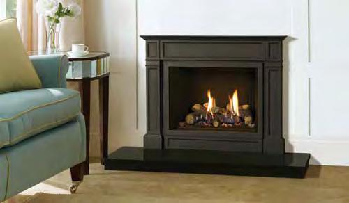 Finish Matt Black Cast Iron Linings Vermiculite Brick Effect Black Reeded Fuel Bed Logs Command Controls Thermostatic remote E BF w x h (mm) % kw CF Riva2 500 X 75% 4.