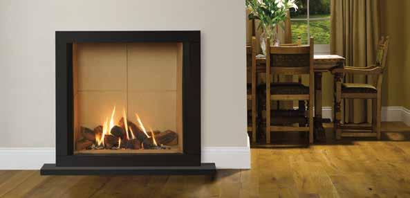 The simple lines of the surround and hearth provide the perfect frame to the warming glow of the highly realistic log fire, to establish a true focal point in your room.