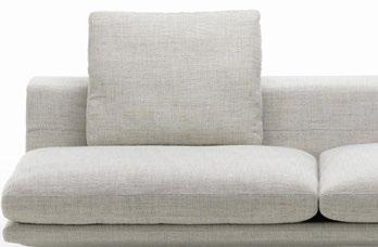 CUSHIONS The seat and back cushions of Grand Sofà come in different sizes and padding, and are available with or without