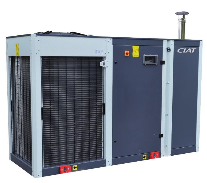 Medium capacity air-to-water heat pump for high temperature heating only.