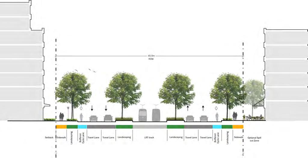 Over time, Kingston Road s components will evolve, with the centre median replaced with a transit platform and dedicated transit lane.