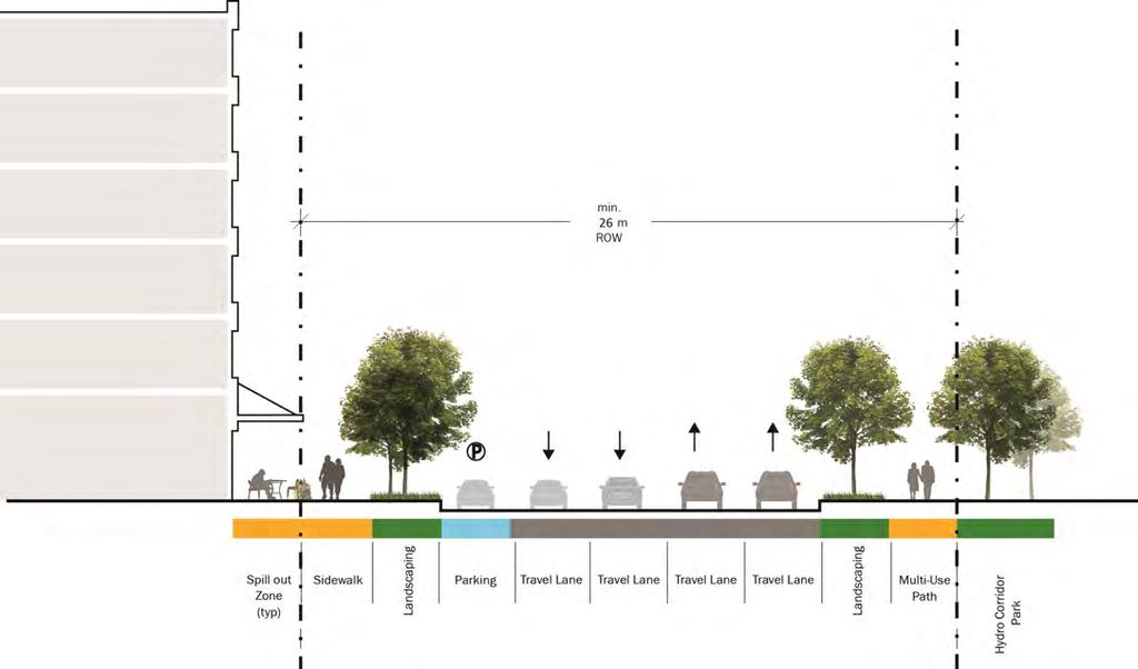 Bayly Street Given that the future right-of-way of Bayly Street is subject to further study by the Region to determine an appropriate road design to accommodate the integration of mixed-uses with