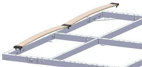 on one end of each slat. Attach two slats together with Q.