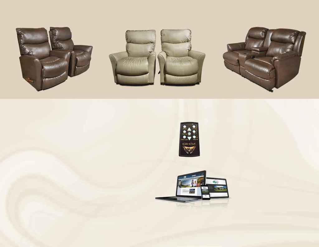 RECLINERS AND THEATER SEATING Live life comfortably with our standard La-Z-Boy sofa sets. Choose Chestnut or Almond recliners for residential comfort that lasts a lifetime.