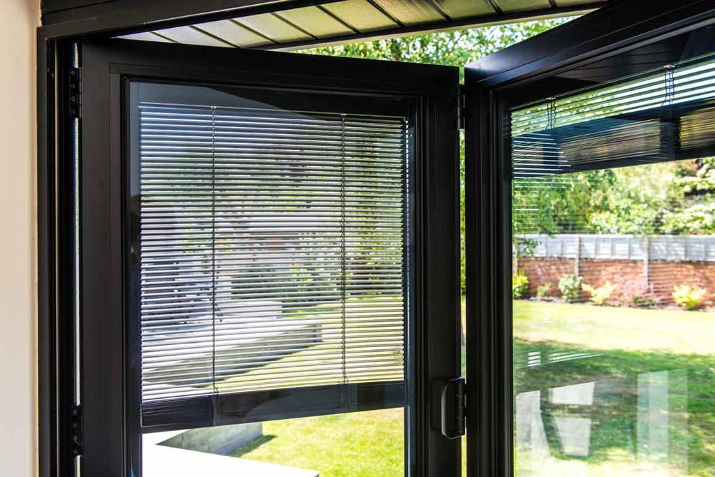 Feature rich, modern bifolding doors Bifolds are available with threshold and cill