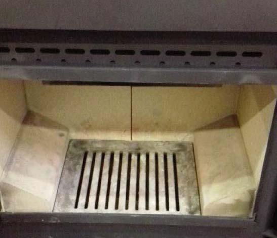Cover the grate with crumpled pieces of paper and lay 10-12 pieces of kindling on top of the paper towards the back of the firebox. 4. lgnite and close the fire door. 5.