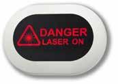 3 laser states: ON Access Prohibited ON Access Allowed and OFF Energy efficient - 50,000 operational hours Standard size: 18.5 x 7 x 1 inches Custom sizes available Mini LED Laser Warning Sign AOE.