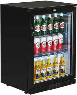 Reduced Height Back Bar Coolers Chilled alcoholic and soft drinks ready to serve with these back bar coolers. Integral temperature controller and auto defrost.