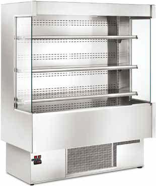 Silver Multideck Display Cabinets 1820mm 1000mm Large capacity cabinets for the display of packed foods, such as cooked meats, dairy and drinks.