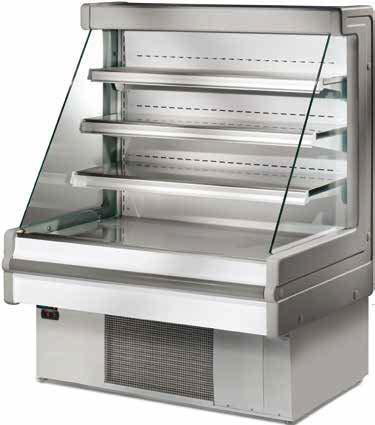 4 x 340mm Deep Height-Adjustable Shelves Stainless Steel Shelves & Base Energy Saving Night Blind Ventilated Refrigeration System 3 C to 6 C Side Glass Panel with Top Interior Lighting 1820mm