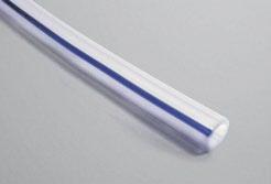Silicone (VMQ Quality Medical Grade, Non-Recycled) Tubing: None Radio Opaque Line: Blue (green and yellow available) -45 C to +180 C X-Ray detectable coextruded (not glued) line.