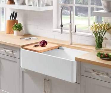 BLANCO Fireclay Apron Front Sinks Old world elegance. Sophisticated design.