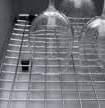 Custom-fitted grids Stainless steel bottom grids are dishwasher safe and offer