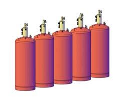 The low vapor pressure of Novec 1230 Fluid allows for use of low pressure welded cylinders and Schedule 40 piping.