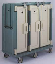 16 Tray Meal Delivery Carts Large stainless steel paddle latches are easy to open,