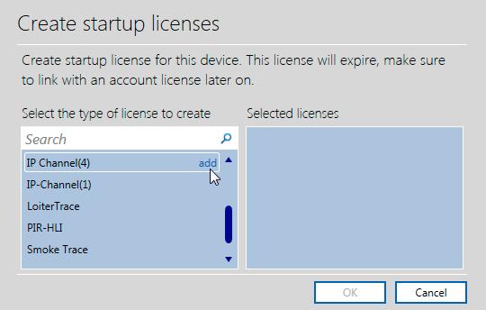 Xtralis Xchange Tool User Manual 4. In the Available Licenses pane, click Create.