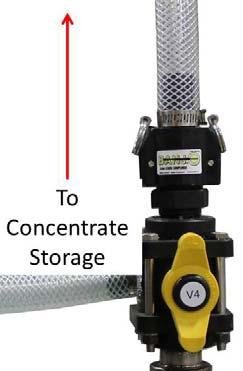 V3 Connection To Permeate Storage 1. Cut 1 ½ ID food grade braided hose to length from valve V3 to the fill connection for the permeate tank. 2.