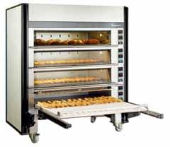 Choose the number & type of baking decks with or without steam generator Low crown baking deck 180 mm internal deck height (280 mm high overall) with Opticom or electromechanical controls High crown