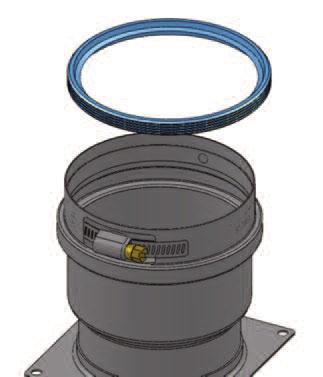 Gasket Ensure Adapter is Clean of All Debris Fig. 11: Heat Exchanger/Flue Tube Gasket 3. In case of limited top boiler clearance, insert vent outlet adapter through the removed top jacket panel.