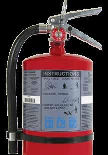 FIRE EXTINGUISHERS Kitchen Fire Extinguisher Quick-release mounting cap for easy access Push button pressure check