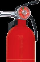 Rechargeable fire extinguisher Large easy to read pressure gauge Metal valve and handle Coast guard approved Rated