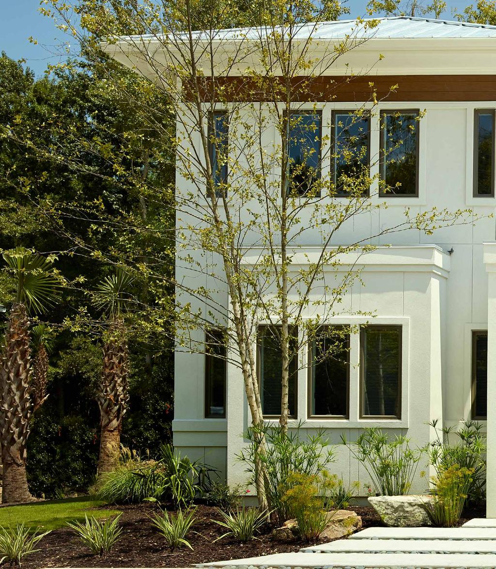 Design elements that are important in a modern home are clean lines, both on the exterior and interior of the home.