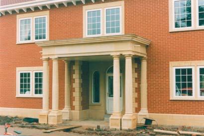 Double column Portico with nibbed