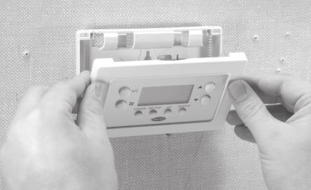 thermostat is operated from batteries. The thermostat will continue to operate if J2 is not in the correct position or not connected. However, the backlight will not operate.