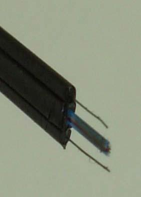 Attached optical fiber sensor for sensing strain 13 Steel wire Ordinary 4-fiber ribbon