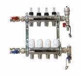 Actuator valves Controlled by a thermostat or programmer, Actuator valves operate to open or close an individual circuit on the manifold.