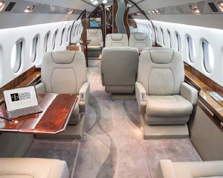 INTERIOR DESCRIPTION 12 Passenger executive cabin seating configuration.