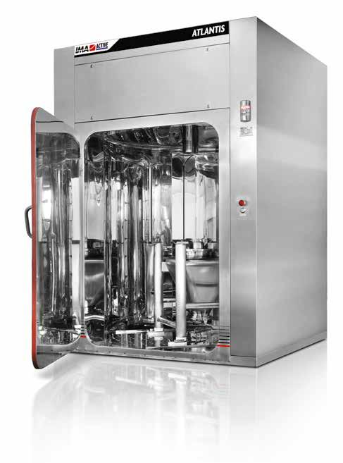 INCREASED THROUGHPUT WITH HIGH EFFICIENCY VERSION As an option the Atlantis can be supplied in the high efficiency configuration, increasing machine throughput up to 3 IBCs/hour.