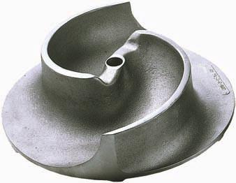 Heat treated impellers of cast alloy steel, AISI 8630, and 416 stainless steel shaft sleeves are standard.