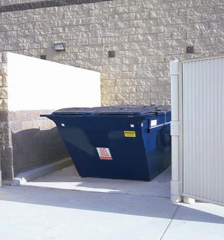 DO NOT clean garbage containers in clean rooms or food-storage