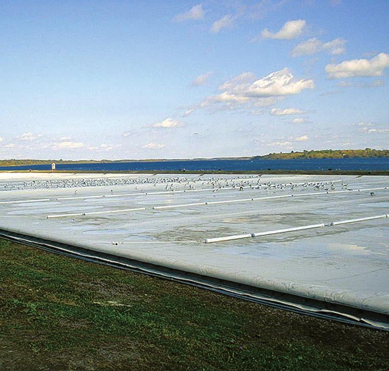 Covers for Reservoirs (Floating Covers) Termed floating covers, geomembranes can be used over fluid surface impoundments to control evaporation, prevent odors, minimize the emission of volatile