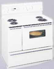 Self-Cleaning & Standard Clean These models include Storage drawer Lift-off oven door with window Interior oven light Two 6" and two 8" heating elements Note: bold = feature upgrade from previous