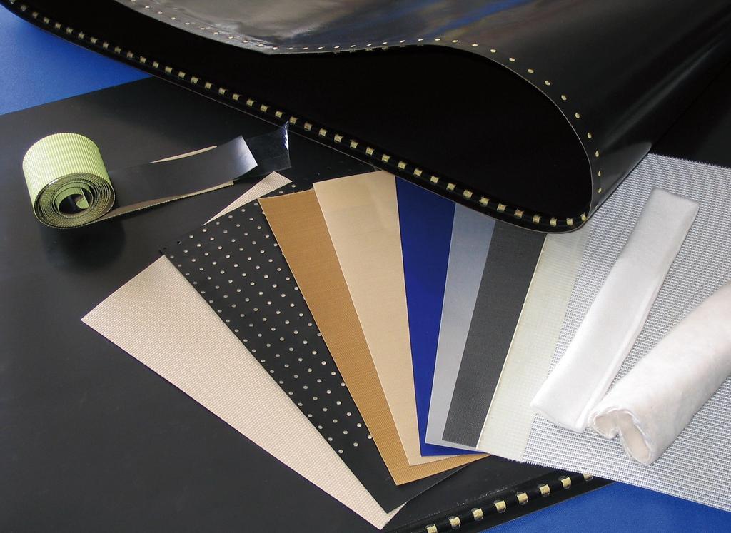 ACCESSORIES Conveyor belts - PTFE coated glass fabric - PTFE coated aramid fabric -