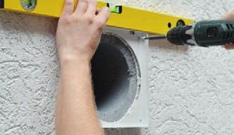 facade-side transition to the wall duct must be sealed