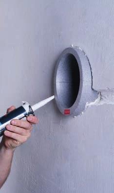 For larger wall openings, the cavities between the wall opening and the wall can be filled with