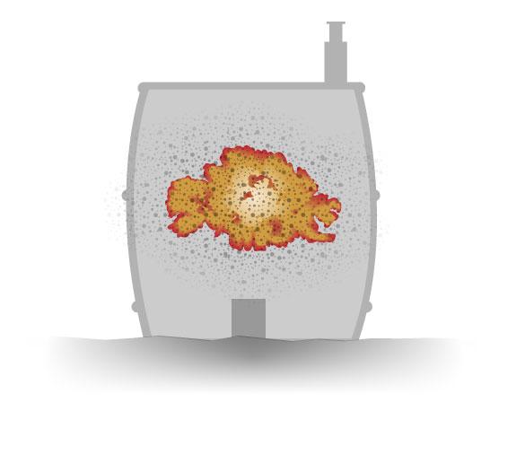 7 Elements of a Dust Explosion Combustible dust Small particle size