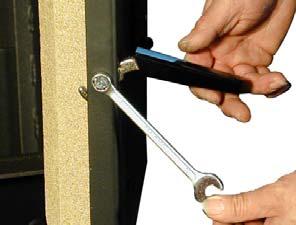 door handle in the hole provided nsert flange bushing into door handle
