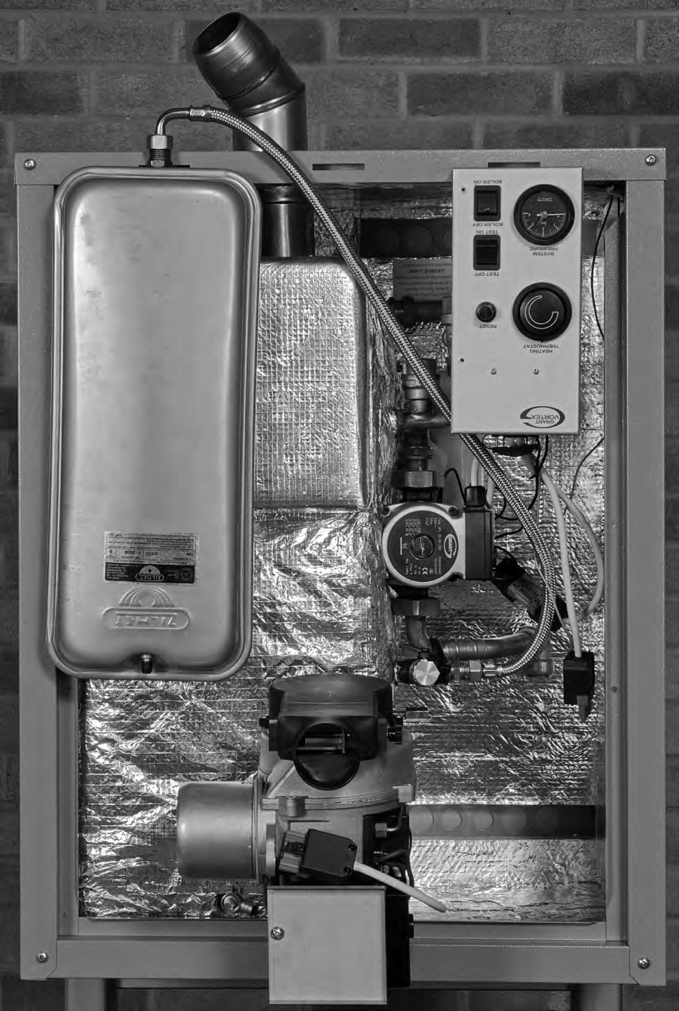 The boiler is fitted with an overheat thermostat (which allows it to be used on a sealed central heating system) which will automatically switch off the boiler if the heat exchanger exceeds a pre-set