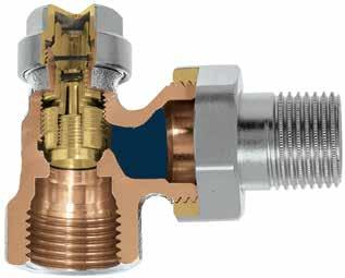 The presetting cone which is integrated into the shut-off cone makes a hydraulic balance possible through presetting.