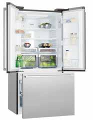Cooling French Door EHE5167SB 510L french-door refrigerator with water dispenser, automatic icemaker, mark-resistant stainless steel doors and bar handles Technical info FROST FREE MULTIFLOW 510 L 2.