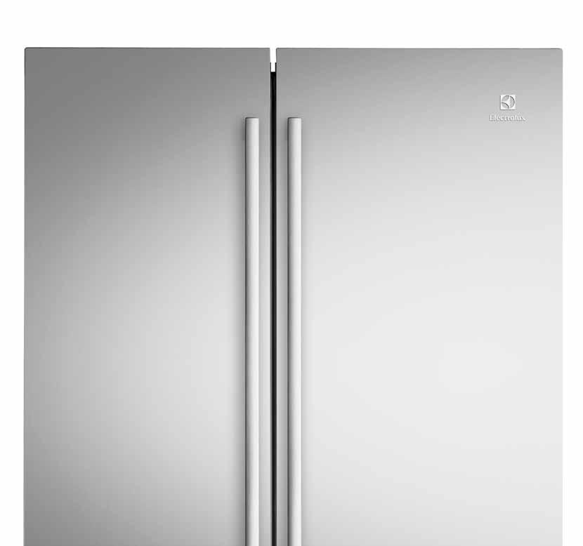 Cooling Side by Side Make a statement in your kitchen with the ultra-stylish and spacious Electrolux Side by Side refrigerator.