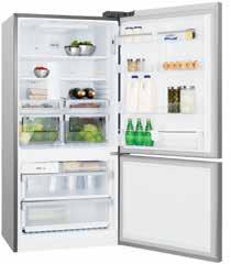 Cooling Bottom Mount Technical info Features EBE5167SD 510L bottom mount refrigerator with water dispenser, automatic ice maker, flat doors and bar handles FROST FREE MULTIFLOW 510 L 2.