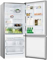 Cooling Bottom Mount Technical info Features EBE4300SD 430L bottom mount refrigerator with external electronic controls, curved doors and bar handles FROST FREE MULTIFLOW 430 L 3.